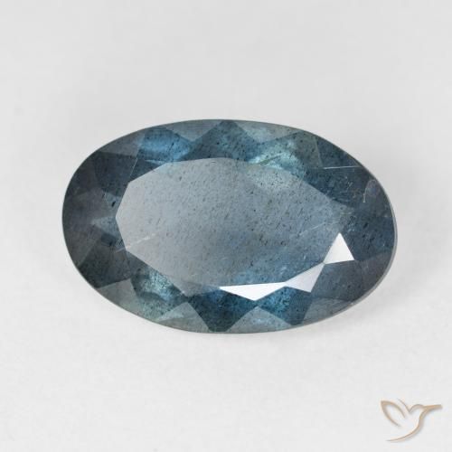 7.33캐럿 천연 딥 네이비 블루 아쿠아마린, 타원형 컷, 16.9×10.7 mm, VS-SI