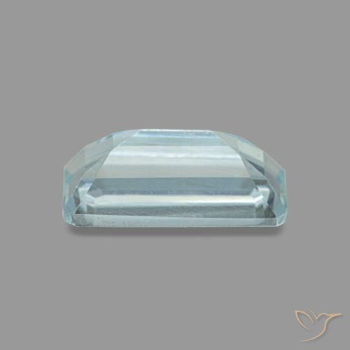 0.84캐럿 천연 베이비 블루 아쿠아마린, 에메랄드 컷, 8×4.1 mm, VS