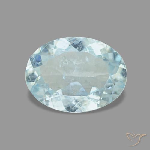 0.97ct 블루 아쿠아마린, 오벌, VS