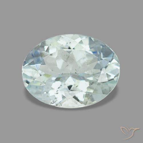 1.15캐럿 천연 라이트 아쿠아 블루 아쿠아마린, 타원형 컷, 8.1×6.2 mm, VS