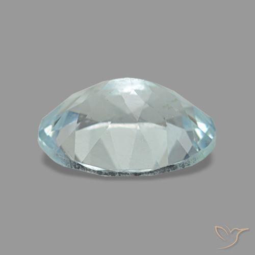1.08캐럿 천연 라이트 블루 아쿠아마린, 타원형 컷, 8.2×6.1 mm, VS