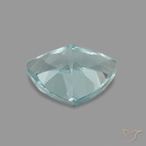 0.93캐럿 천연 연한 청록색 아쿠아마린, 트릴리언, 7.2×7 mm, VVS