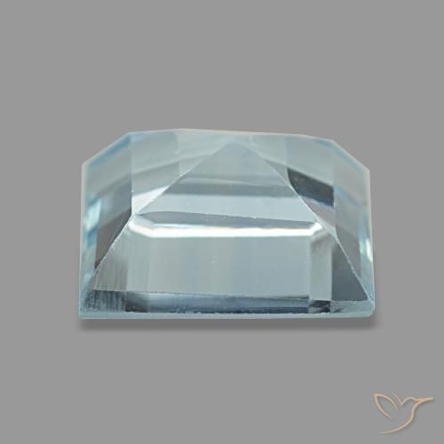 2.27캐럿 천연 라이트 아쿠아 블루 아쿠아마린, 스퀘어, 8.1×8 mm, VVS