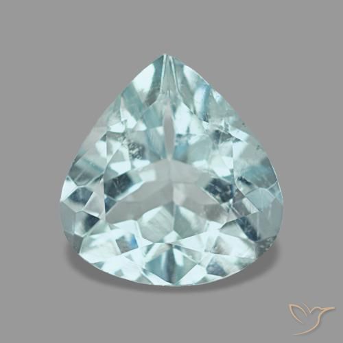 1.29캐럿 천연 인텐스 아쿠아 블루 아쿠아마린, 배 모양, 7.9×7.6 mm, VS