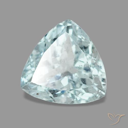 1.15캐럿 천연 라이트 아쿠아 블루 아쿠아마린, 트릴리언, 7.1×7 mm, VS