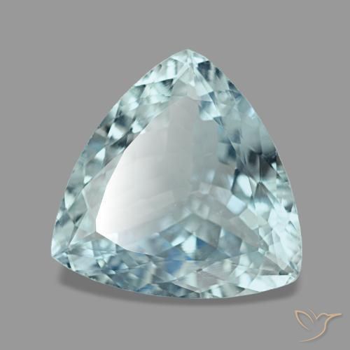 2.17캐럿 천연 인텐스 아쿠아 블루 아쿠아마린, 트릴리언, 10.1×9.8 mm, VVS