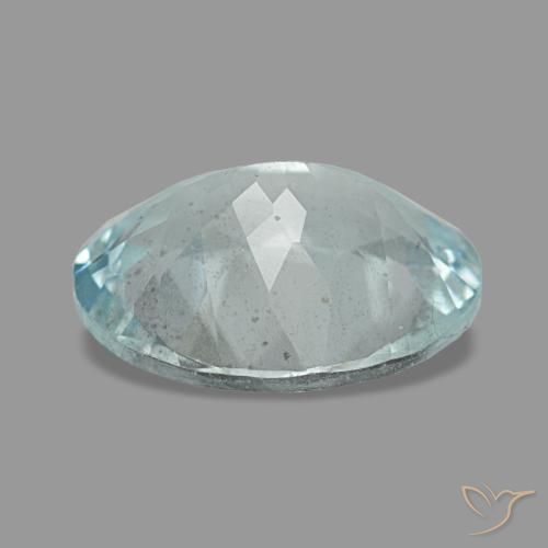 2.03캐럿 천연 라이트 아쿠아 블루 아쿠아마린, 타원형 컷, 10×7.9 mm, VS