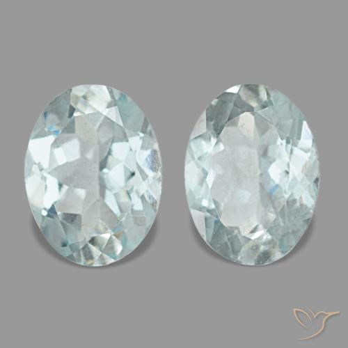 2.00캐럿 천연 라이트 아쿠아 블루 아쿠아마린 보석, 타원형 컷, 8.1×6.2 mm, VS