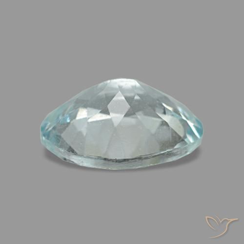 0.97캐럿 천연 라이트 아쿠아 블루 아쿠아마린, 타원형 컷, 8×6 mm, VS
