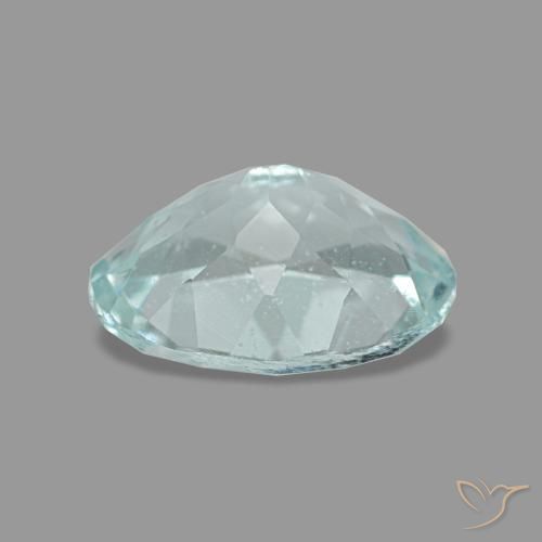 1.13캐럿 천연 라이트 아쿠아 블루 아쿠아마린, 타원형 컷, 8.1×6.1 mm, VS