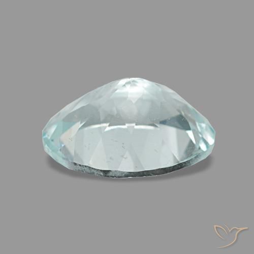1.05캐럿 천연 라이트 아쿠아 블루 아쿠아마린, 타원형 컷, 8.1×6 mm, VS