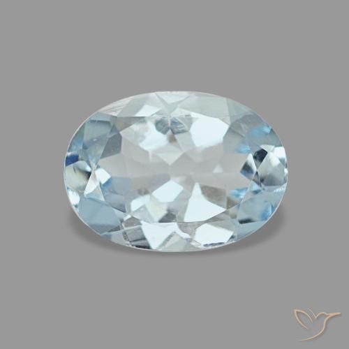 0.60ct 블루 아쿠아마린, 오벌, VVS