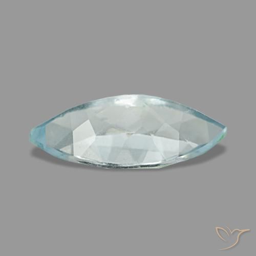 0.92캐럿 천연 라이트 블루 아쿠아마린, 마퀴즈, 10.4×5 mm, VS