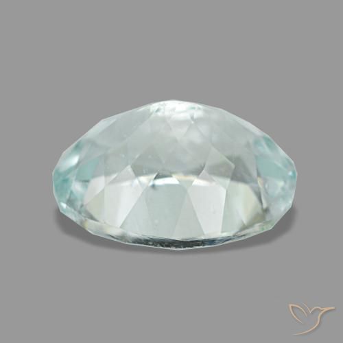 1.78캐럿 천연 라이트 블루 아쿠아마린, 타원형 컷, 9×7 mm, VS