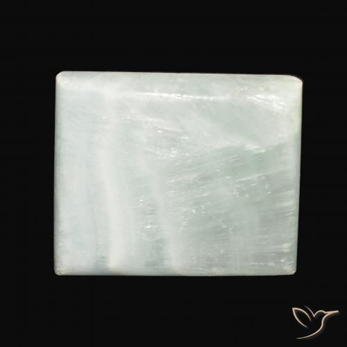 65.98ct 자연스러운 연한 초록색 아라고나이트, 바게트, 불투명체