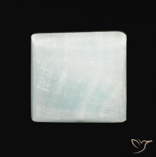 13.88ct 자연스러운 연한 초록색 아라고나이트, 정사각형, 불투명체