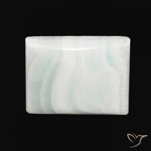 34.11ct 자연스러운 옅은 황록색 아라고나이트, 바게트, 불투명체