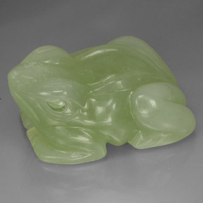 387.33캐럿 천연 그린 아벤츄린, 투명한, 54.4×36.7 mm, 투명/반투명