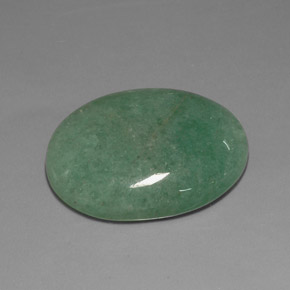37.18캐럿 천연 그린 아벤츄린, 타원형 컷, 29.3×22.2 mm, 불투명체