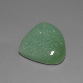 21.21캐럿 천연 그린 아벤츄린, 배 모양, 22.3×20.2 mm, 불투명체