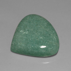 36.47캐럿 천연 그린 아벤츄린, 배 모양, 26.9×24.3 mm, 불투명체