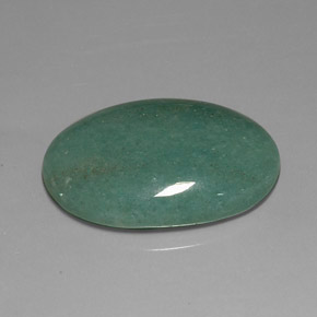 34.41캐럿 천연 그린 아벤츄린, 타원형 컷, 31.2×20.2 mm, 불투명체