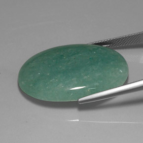 33.55캐럿 천연 그린 아벤츄린, 타원형 컷, 31.7×22 mm, 불투명체