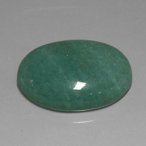 33.85캐럿 천연 그린 아벤츄린, 타원형 컷, 30.5×20 mm, 불투명체