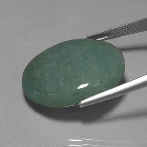 40.01캐럿 천연 그린 아벤츄린, 타원형 컷, 29.3×25.9 mm, 불투명체