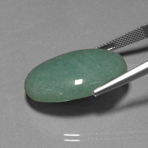 28.80캐럿 천연 그린 아벤츄린, 타원형 컷, 28.8×20.3 mm, 불투명체