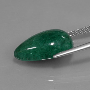 11.45캐럿 천연 그린 아벤츄린, 배 모양, 19.4×12 mm, 투명한