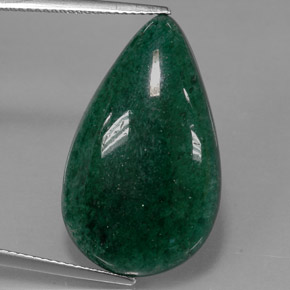 18.06캐럿 천연 그린 아벤츄린, 배 모양, 27.1×16.3 mm, 투명한