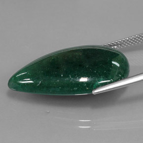 18.06캐럿 천연 그린 아벤츄린, 배 모양, 27.1×16.3 mm, 투명한