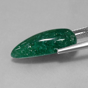 6.65캐럿 천연 그린 아벤츄린, 투명한, 19.7×8.4 mm, 투명/반투명
