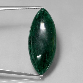 18.21캐럿 천연 그린 아벤츄린, 투명한, 30.8×13 mm, 투명/반투명