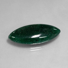 18.21캐럿 천연 그린 아벤츄린, 투명한, 30.8×13 mm, 투명/반투명