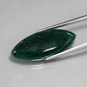 18.21캐럿 천연 그린 아벤츄린, 투명한, 30.8×13 mm, 투명/반투명