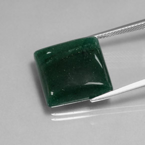 17.44캐럿 천연 그린 아벤츄린, 스퀘어, 16.3×16 mm, 투명한