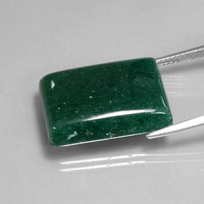 20.33캐럿 천연 그린 아벤츄린, 바게트, 21.1×14.5 mm, 투명한