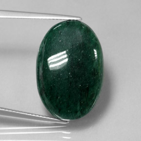 19.10캐럿 천연 그린 아벤츄린, 타원형 컷, 23.6×16.1 mm, 투명한