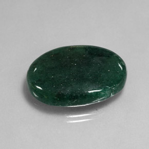 19.10캐럿 천연 그린 아벤츄린, 타원형 컷, 23.6×16.1 mm, 투명한
