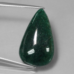 19.04캐럿 천연 그린 아벤츄린, 배 모양, 26.2×15.6 mm, 투명한
