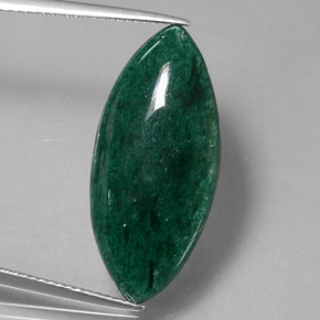 11.17캐럿 천연 그린 아벤츄린, 마퀴즈, 26×11.9 mm, 불투명체