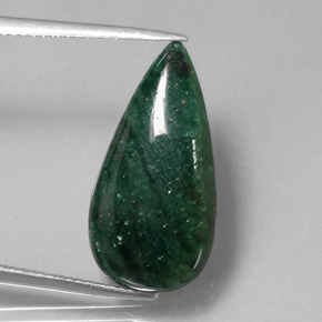 10.10캐럿 천연 그린 아벤츄린, 투명한, 22.3×11.4 mm, 투명/반투명