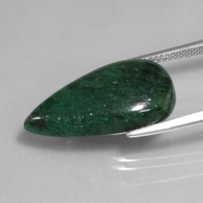 10.10캐럿 천연 그린 아벤츄린, 투명한, 22.3×11.4 mm, 투명/반투명