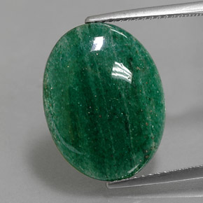 9.17캐럿 천연 그린 아벤츄린, 타원형 컷, 18.3×14 mm, 투명한