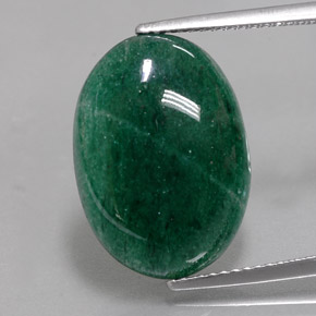 10.36캐럿 천연 그린 아벤츄린, 타원형 컷, 18.4×13.3 mm, 투명한
