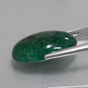 10.36캐럿 천연 그린 아벤츄린, 타원형 컷, 18.4×13.3 mm, 투명한
