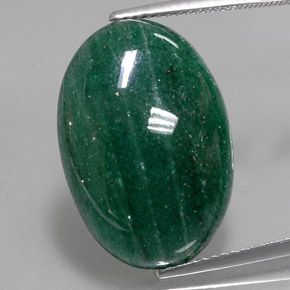14.64캐럿 천연 그린 아벤츄린, 타원형 컷, 21.4×14.8 mm, 투명한