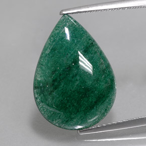 7.95캐럿 천연 그린 아벤츄린, 배 모양, 18.6×13.5 mm, 투명한